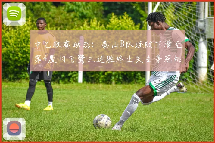 中乙联赛动态：泰山B队连败下滑至第4厦门飞鹭三连胜终止失去争冠机会